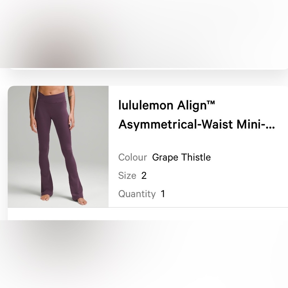 Lululemon Align Asymmetrical-Waist Mini-Flare Pant 32"
